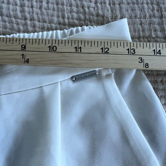 Tahari Pants Womens XS White Wide Leg Pull On Lined Pleated Trousers THF23003 - Picture 10 of 14